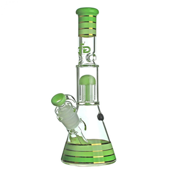 Бонг Grace Glass | Golden Line Green Beaker ДИСКОНТ - Уценка - Магазин бонгов бонгшоп.рф